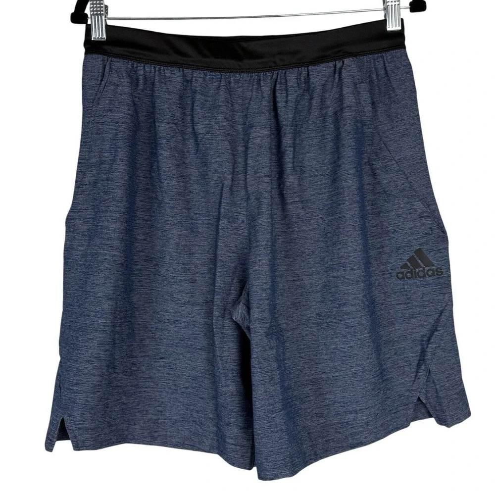 Adidas Mens XS Axis Woven 3.0 Shorts Blue Heathered Training Athletic Gym HG6565